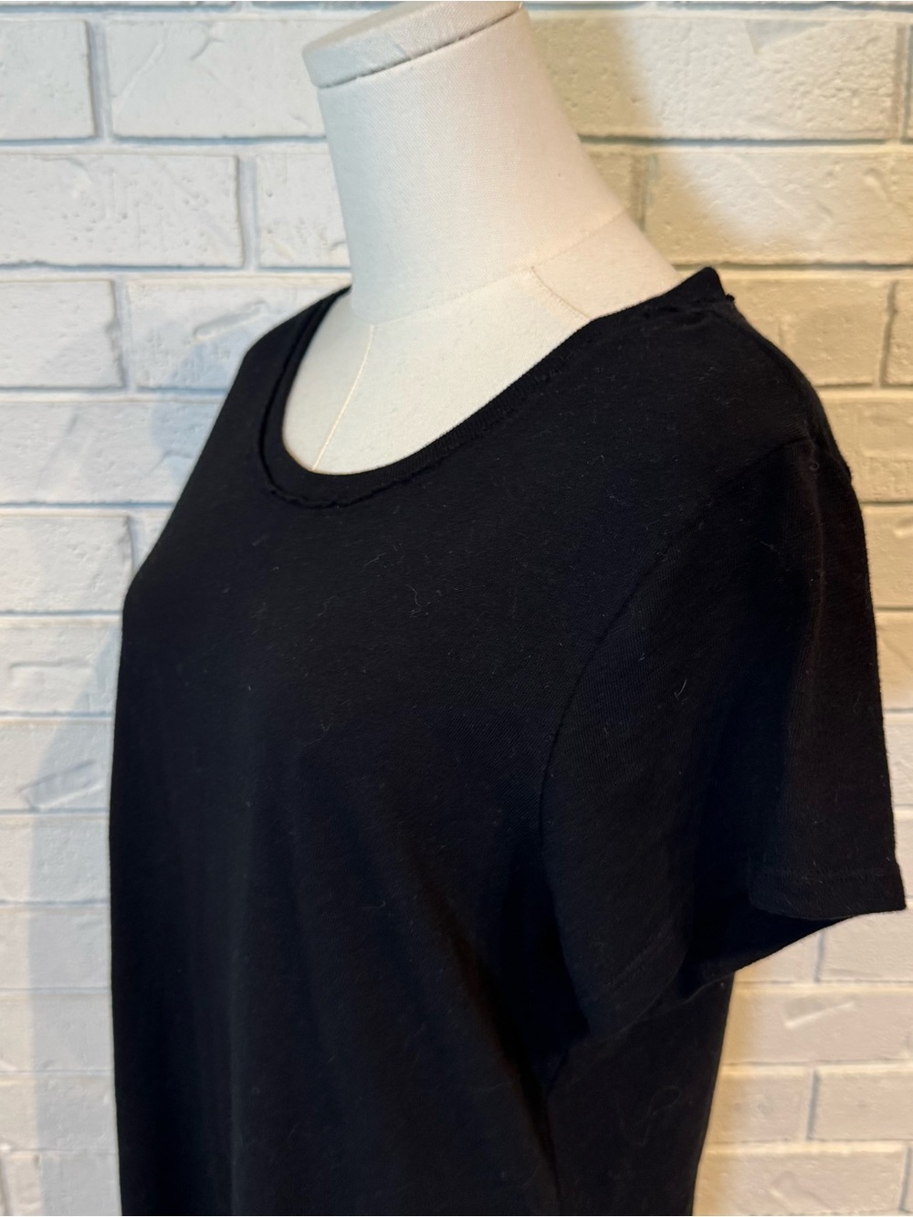 PerfectWhiteTee Black T Shirt Dress Womens S - Picture 2 of 6